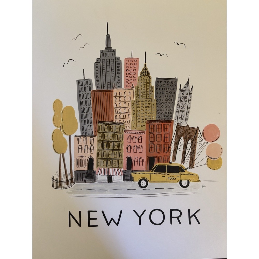 Anna Bond Art New York, Rifle Paper‎ Company NYC Art Print 11" x 14"
